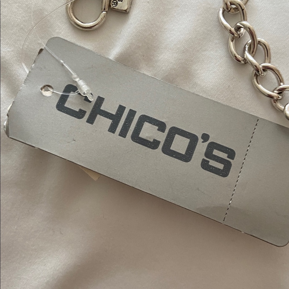 Chico’s Morphic Rhinestone Silver-Toned Belt - Picture 3 of 7